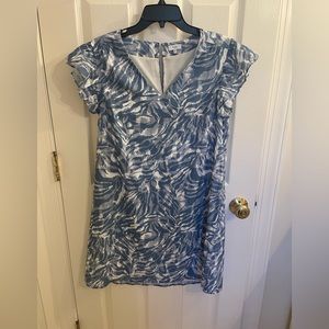 Blue mist abstract dress